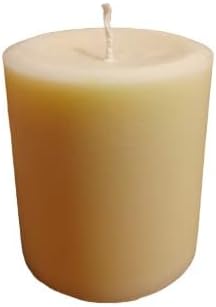 100% Pure Beeswax Pillar Candle – Non Toxic Candle, Clean Burning, Natural Honey Scent, Long Lasting Beeswax Candle for Home, Prayer, Meditation (Mini)