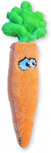 Cycle Dog Duraplush Medium Carrot: Sqeakerless Eco-Friendly and Durable Toy for Dogs | Perfect for Fetch and Tug-of-War Play | Made in USA