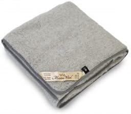 Merino Wool Blanket Throw Bed Natural Bed Blanket (79"x79" - 200x200cm, Grey)
