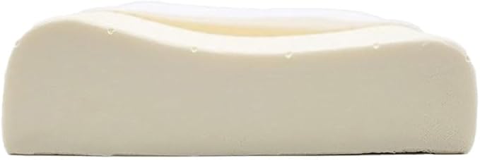 ORGANIC TEXTILES Organic Latex Contour Pillow with Organic Cotton Cover for Healthy Sleep (High Loft, Soft) - 1 Count