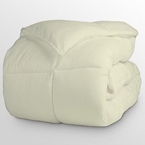 Luxurious and Hypoallergenic 600 Thread Count 1 Piece Down Alternative Comforter 100% Egyptian Cotton Solid (Twin/Twin XL, Ivory)