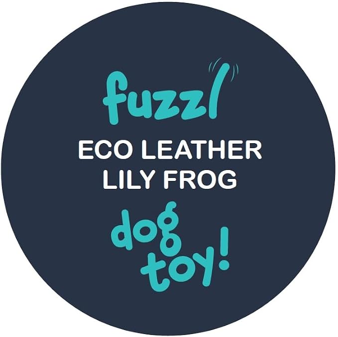 Fuzzl Eco Leather Lily Frog Natural and Tough Dog Toys - Dog Toy for Dogs and Puppy