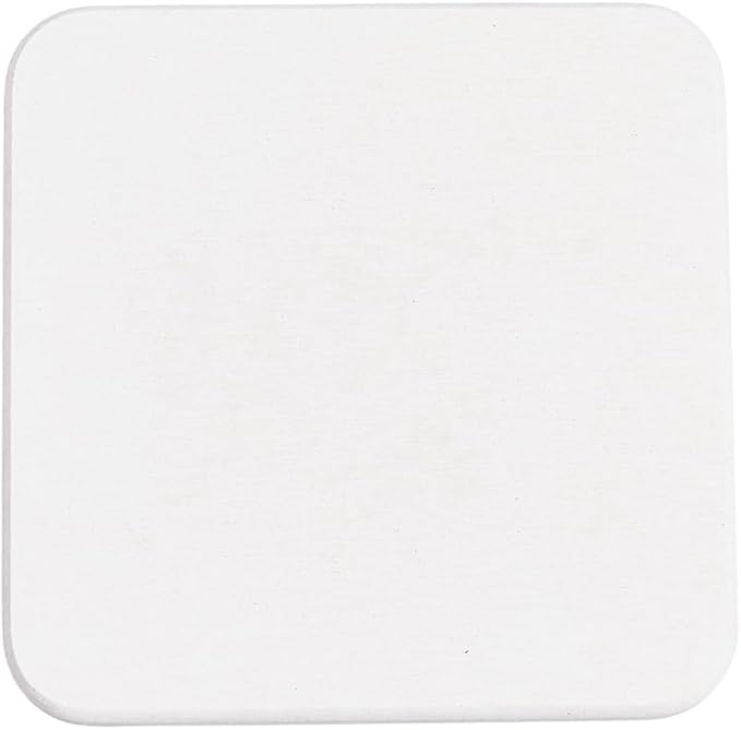 CREATCABIN 3Pcs Diatomite Soap Dish Holder Diatomaceous Earth Coasters 3.9 x 3.9 Square White Water Absorbent Quick Dry Toothbrush Bath Stone Mat Tray for Kitchen Counter Cups Drinks Bottles Plants