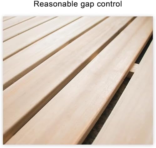 Natural Bamboo Bath Mat Waterproof Non Slip Shower Platform Multi Use Wooden Bathroom Rug for Kitchen & Shower Rectangular Design (30x70cm 12x28in)