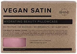 Vegan Satin Hydrating Beauty Pillowcase (Blush, Standard)