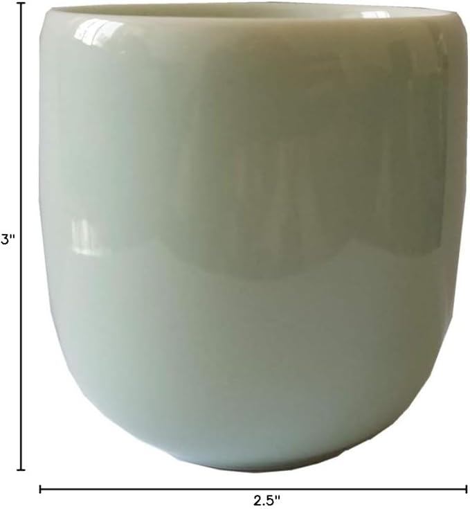 Teacups 5-Ounce Japanese Style Coffee Cup Glazed Porcelain Mugs Beer Handmade Celadon(1, Sky Blue)