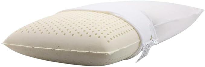 ORGANIC TEXTILES 100% Talalay Latex Bed Pillow with GOTS Certified Organic Cotton Cover (King Size - Firm) - Pack of 2