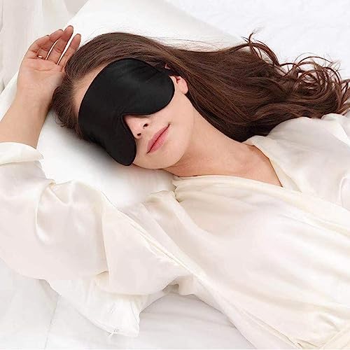 Alaska Bear Organic Silk Sleep Mask in Black Bundle Black Stars Silk Sleep Mask