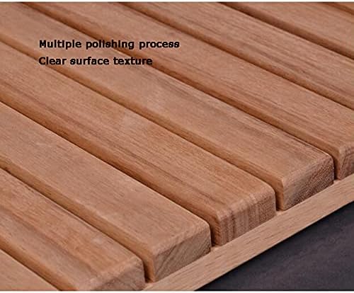 U/D Bath Mats Rugs, Wooden Sturdy Water Proof Bathroom Board, for Signature Living Bamboo Bath Mat for Bathroom, Outdoor Shower,Natural Wood,45x60cm