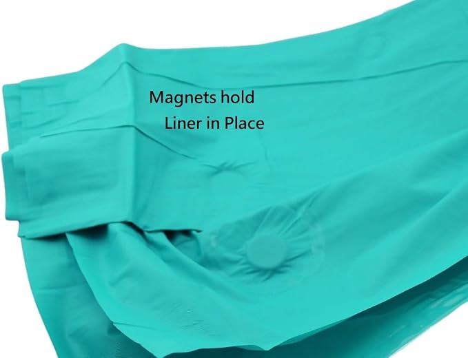 Dependable Industries inc. Essentials Bathroom Magnetized Shower Curtain Liner with Metal Grommets Waterproof (Turquoise)