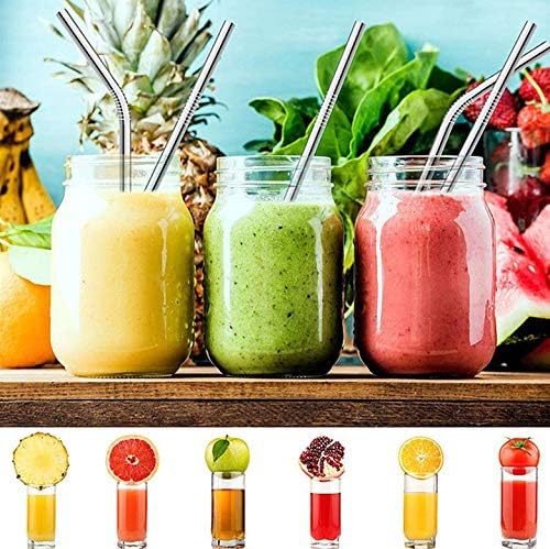 50-Pack Stainless Steel Straws,Super Long 10.5 Inch Drinking Metal Straws for 30oz/20oz Tumblers Yeti Cups Travel Mugs,Reusable Rustproof Dishwasher Safe (All straight 50pcs -10.5" Gold)