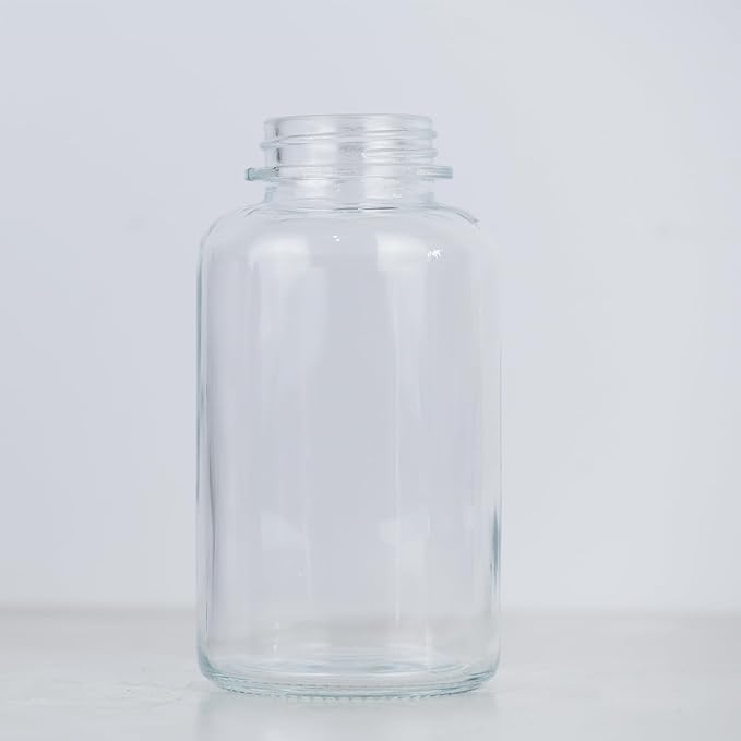 15 oz Amber-Tinted Thick Glass Foaming Soap Dispenser, Refillable Foaming Soap Dispenser with Black Rust-Proof Foam Pump, Suitable for Bathrooms and Kitchens (2, Clear)