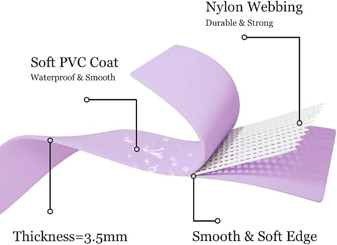 Ovale Waterproof Dog Collar Leash Combo Set, Durable and Easy to Clean, for Small Dogs.(S, Purple)