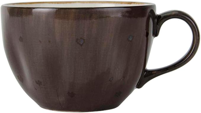 Tuxton Artisan Geode Geode Mushroom Reactive Natural 10-1/2-Ounce Round Cup, Case of 24, Brown; Scratch Resistant; Chip Resistant; Lead & Cadmium Free; Dishwasher, Microwave, Oven Safe