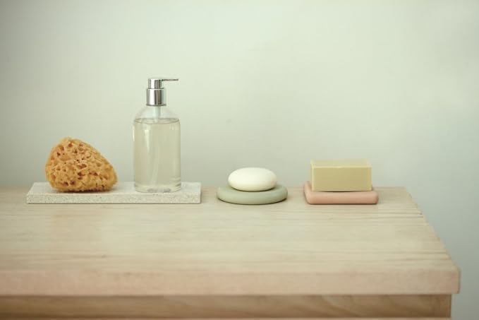 Soil diatomaceous Earth soap Dish Circle Green