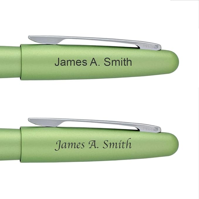 Goldspot Personalized Pilot Metropolitan Retro Pop Fountain Pen in Custom Engraved Pen in Green