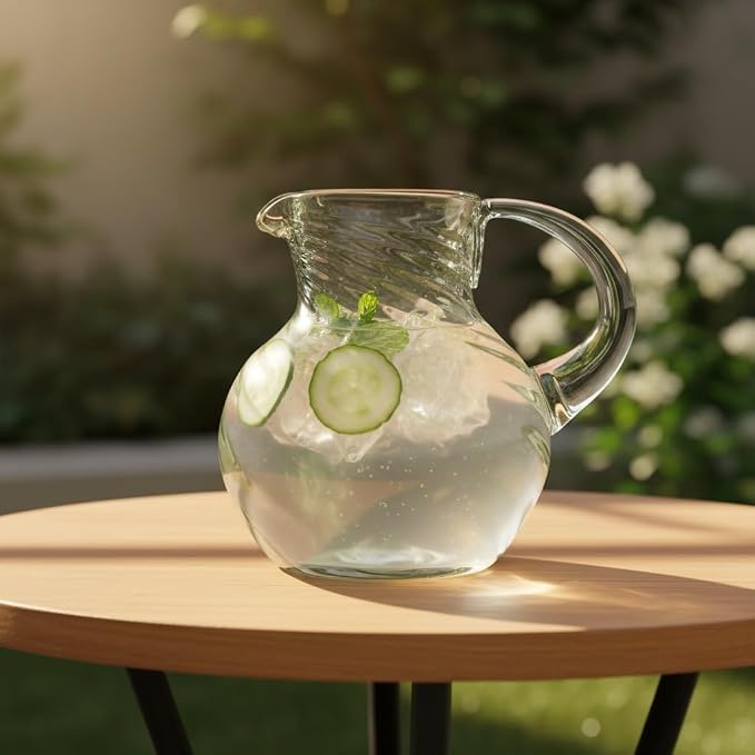 10 Strawberry Street Optic Swirl Mexican Glassware (Pitcher)