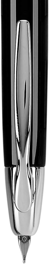 PILOT Vanishing Point Collection Refillable & Retractable Fountain Pen, Black Barrel with Rhodium Accents, Blue Ink, Extra Fine Nib (60341)
