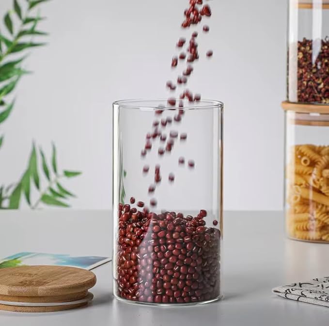 20 oz Glass Food Storage Containers with Bamboo Lid (Pack of 4)