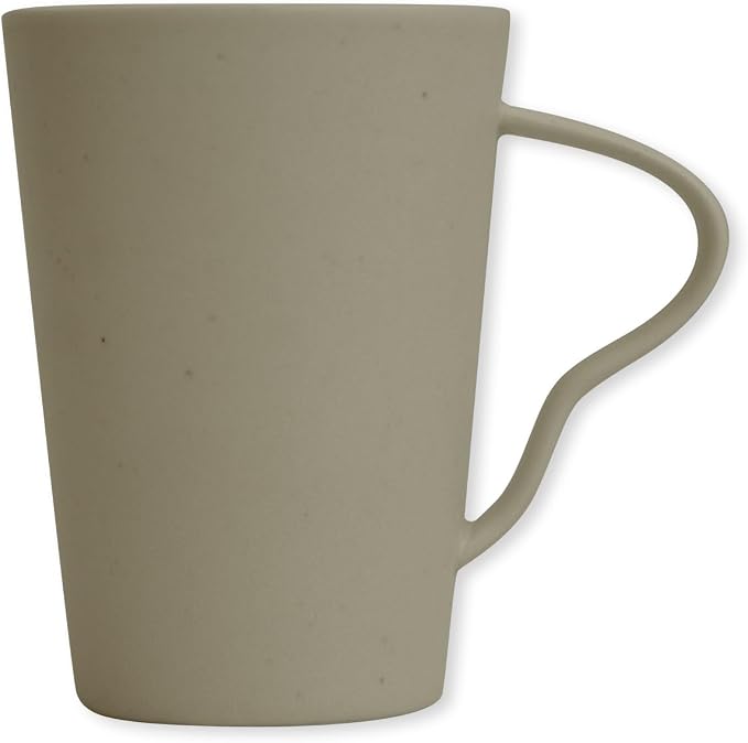 Small Chic Pottery Espresso Coffee Mug, Rustic Handmade Clay Tea Cup for Home and Office with Unique Handle, Dishwasher& Microwave safe, Matte Ivory White 9oz