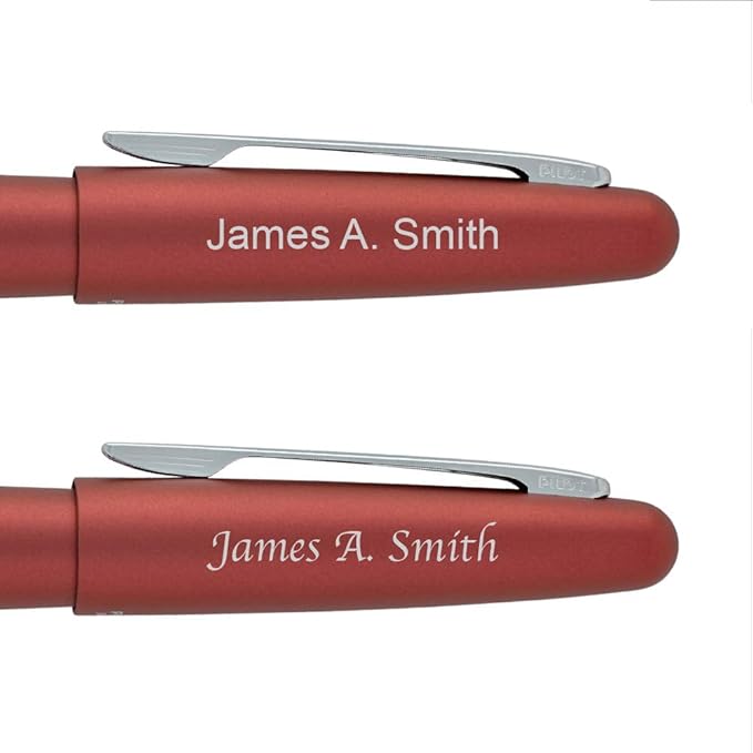 Goldspot Personalized Pilot Metropolitan Retro Pop Fountain Pen in Custom Engraved Pen in Red