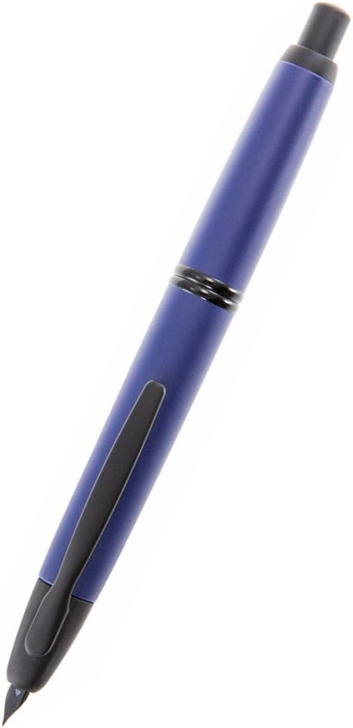 PILOT Vanishing Point Collection Refillable & Retractable Fountain Pen, Matte Blue Barrel, Fine Nib (60596)