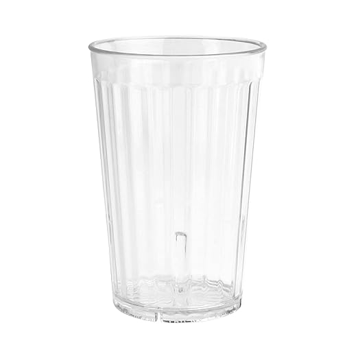 G.E.T. 8816-1-CL Heavy-Duty Shatterproof Plastic Faceted Tumblers, 16 Ounce, Clear (Set of 12)