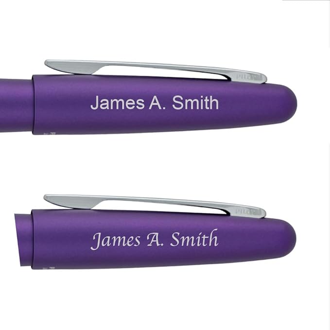 Goldspot Personalized Pilot Metropolitan Retro Pop Fountain Pen in Custom Engraved Pen in Purple