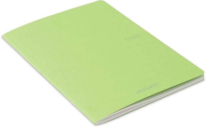 Fabriano EcoQua Notebook, 8.27" x 11.69", A4, Lined, 40 Sheets, Lime