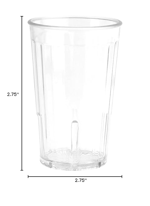 G.E.T. 8808-1-CL-EC Heavy-Duty Shatterproof Plastic Faceted Tumblers, 8 Ounce, Clear (Set of 4)