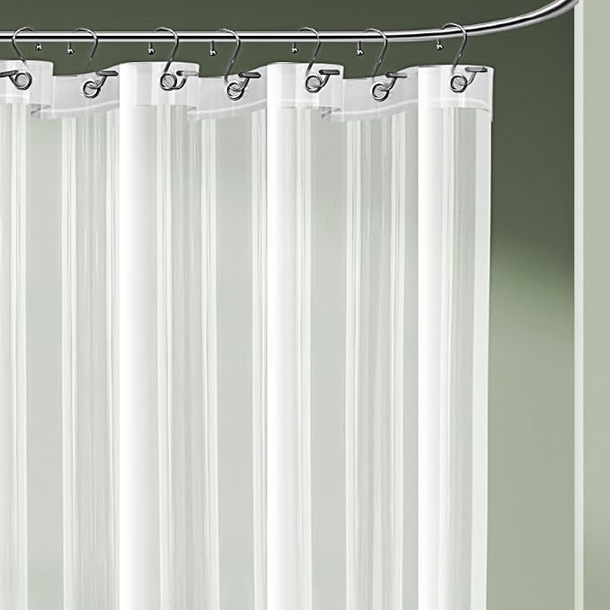 Clara Clark Shower Curtain Liner - Lightweight Vinyl PEVA, 72x72 Frosted, Waterproof Plastic With 3 Magnets, 5G Premium for Bathroom