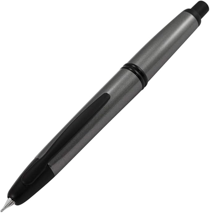 PILOT Vanishing Point Collection Refillable & Retractable Fountain Pen, Gun Metal Gray Barrel with Matte Black Accents, Blue Ink, Medium Nib (60584)