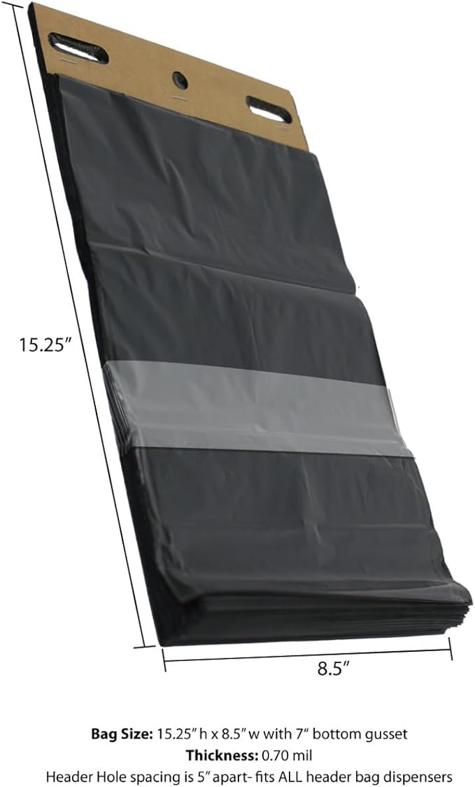 Zero Waste USA® 3,200 Commercial ONEpul® dog waste header bags - 30% larger than standard rolls - (32 headers of 100 bags = 3,200 bags)