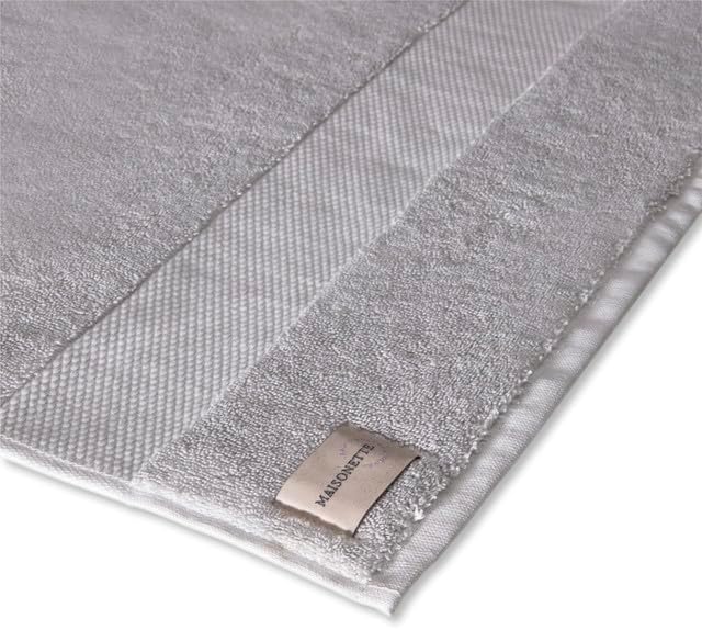 Maisonette Elegance 100% Organic Cotton Turkish Bathroom Towels Set, Ideal Quick Dry Luxury Washcloths, Hand & Large Luxury Bath Towels for Shower (6 Pack), Light Gray (Shore)