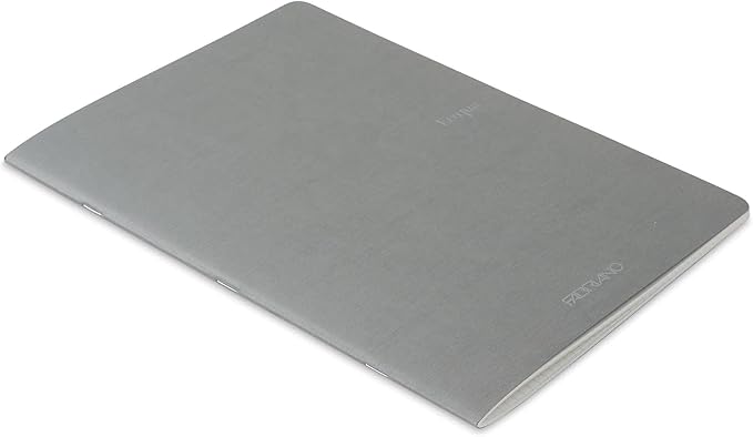 Fabriano EcoQua Notebook, 8.27" x 11.69", A4, Grid, 40 Sheets, Grey
