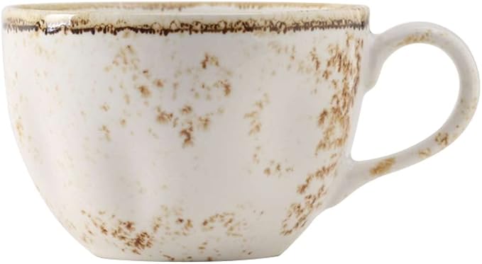 Tuxton China GGA-083 Cup, 10-1/2 oz., 5-1/8" x 4" x 2-3/4"H, round, microwave & dishwasher safe, oven proof, fully vitrified, lead-free, porcelain, TuxTrendz, Artisan Geode, Agave, Pack of 12