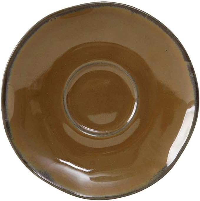 Tuxton China GAJ-084 Saucer, 6-3/8" Diameter, Round, Microwave and Dishwasher Safe, Oven Proof, Fully Vitrified, Ceramic, TuxTrendz, Artisan, Mojave, Pack of 24
