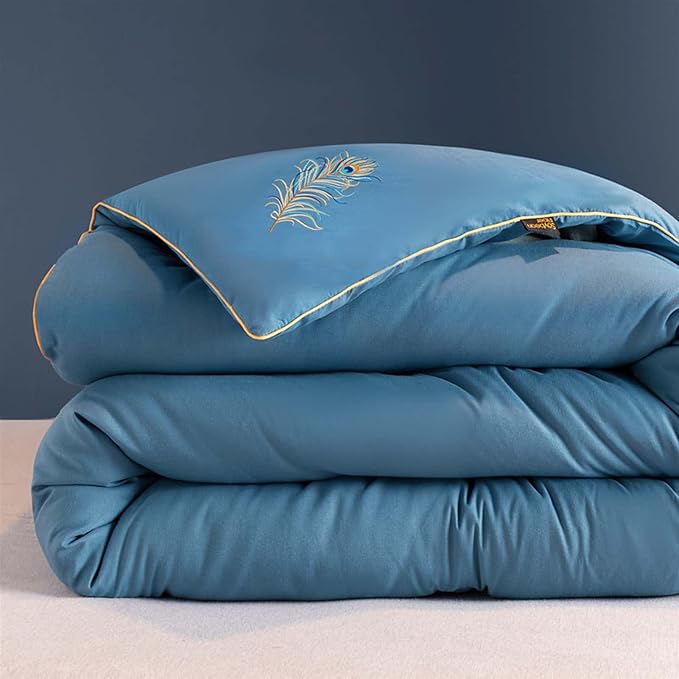 YSUEFIJO All Season Hypoallergenic Down Alternative Microfiber Comforter 59x79in, Winter Warm Machine Washable Quilts, Soft Cozy Bed Quilt Breathable Duvet Insert, Comforter for Boys Girls