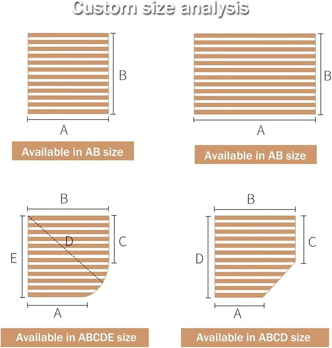 Waterproof Bamboo Bath Mat for Shower, Bathroom Non-Slip Wooden Bath Mat, Solid Wooden Floor Mat for Bathroom, Heavy Duty, for Indoor Outdoor(B,W40xL40cm)