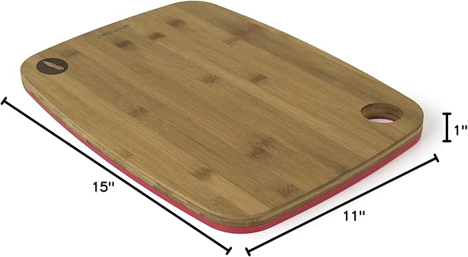 Architec FlipChop Reversible, Bamboo and Plastic Cutting Board, 11x15-Inch, White