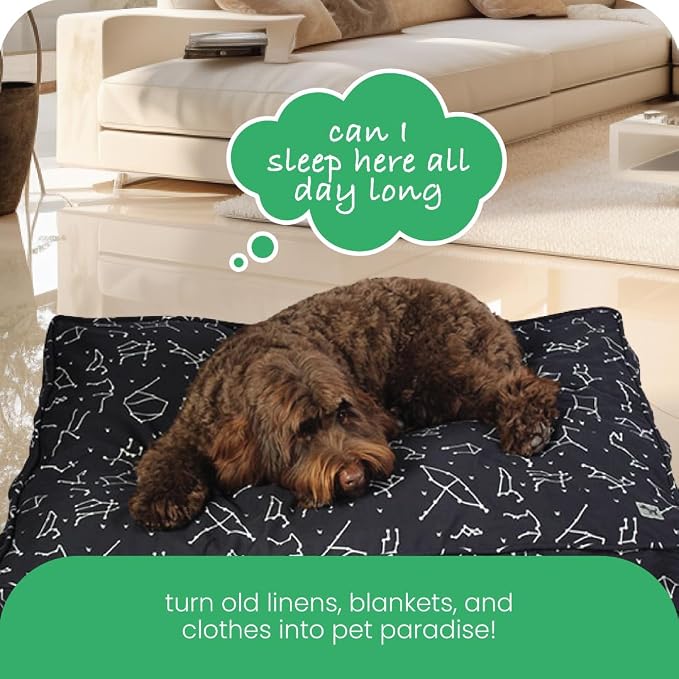Molly Mutt Large Crib Mattress Cover - Rocketman Print - Measures 27”x52”x5”- 100% Cotton - Durable - Breathable - Sustainable - Machine Washable Dog Bed Cover