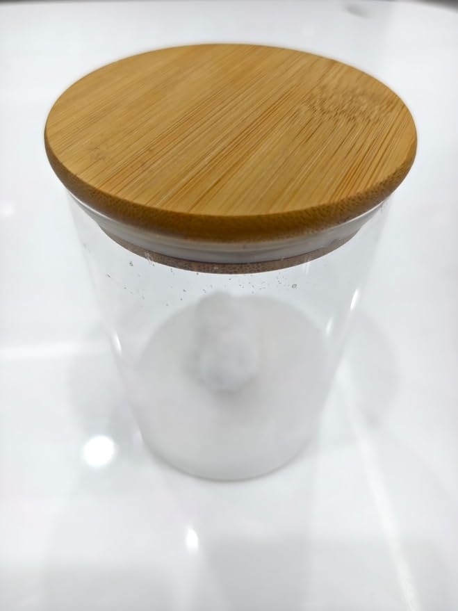 Glass Storage Jar with Airtight Bamboo Lid, 27 OZ Food Storage Container, Clear, 1 Pack