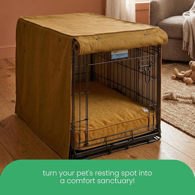 Molly Mutt Fast Car Dog Crate Cover, GOTS-Certified 100% Organic Cotton Canvas Cover for Dog or Puppy Kennel and Cage, Washable, Free of Harmful Chemicals, Medium/Large, Fits 30"x19"x21" Crate