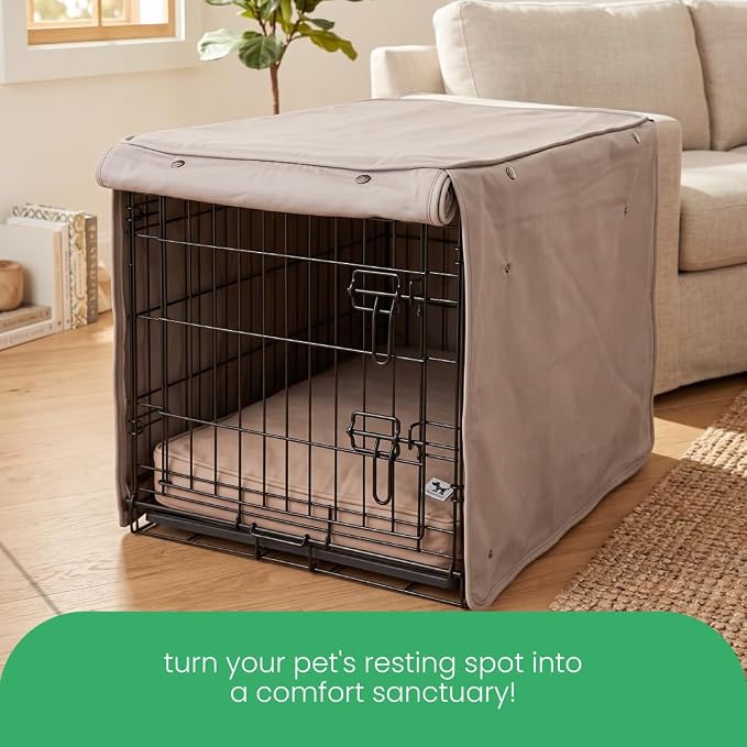 Molly Mutt Wild Horses Dog Crate Cover, 100% Cotton Canvas Cover with 2 Roll-Up Panels, Ideal for Dog or Cat Crate, Durable, Washable, and Free of Harmful Chemicals, 24" x 18" x 21"