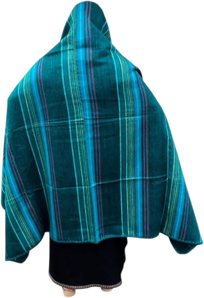 Alpaca Wool Throw Blanket 65 X 45 Inches | Large Warm Ultra-Soft Blanket | Hypoallergenic, Breathable, Non-Itchy Alpaca Wool Fabric | (Turquoise Green,