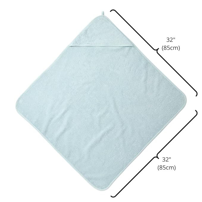 Hooded Baby Towels – 100% Organic Cotton Baby Bath Towels – Baby Boy Newborn Essentials - Super-Soft and Absorbent.(Baby Blue)
