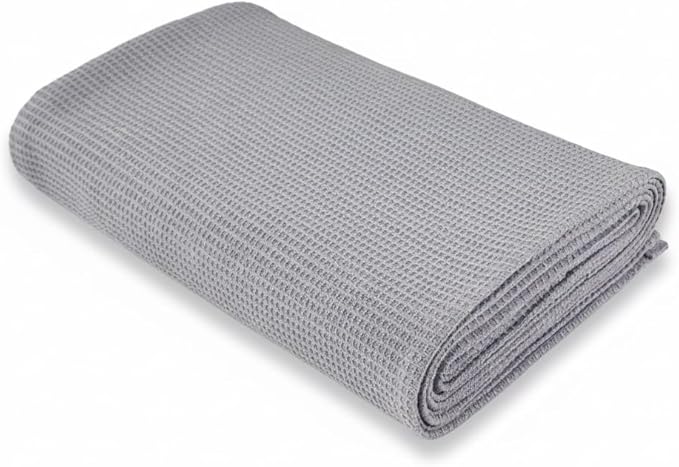 Waffle Bath Towel, 30.5x58 INCHES, 100% Natural Organic Cotton, GOTS Certified Super ABSORBANT & Quick Dry, NO SOFTENERS, Environment Friendly (Lavender)