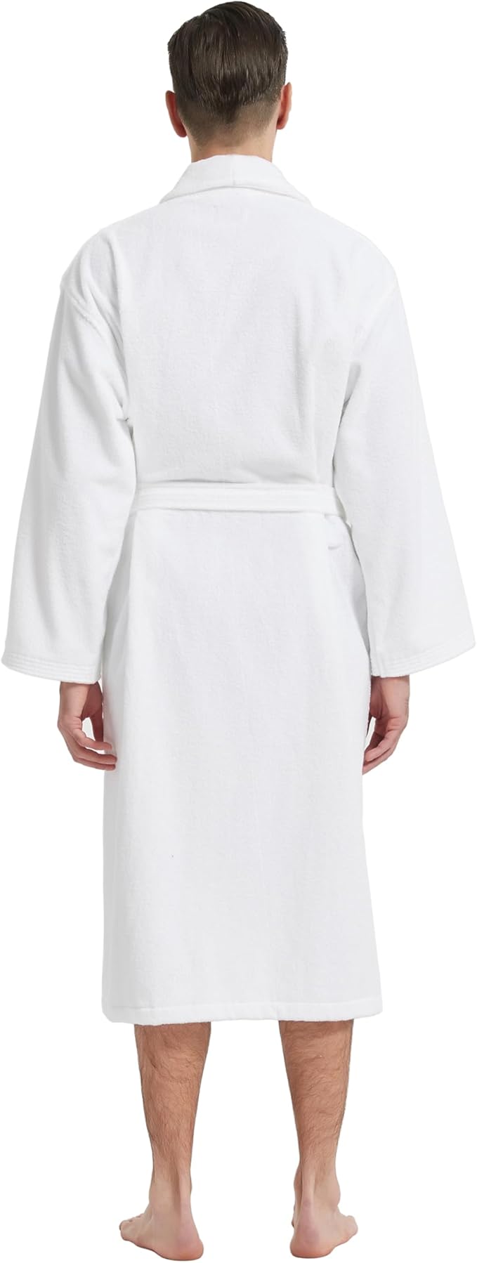 Men's Robe,Pure Cotton Robe for Men,Absorbent Bathrobe,Luxurious Terry Cloth Bathrobe with Shawl Collar