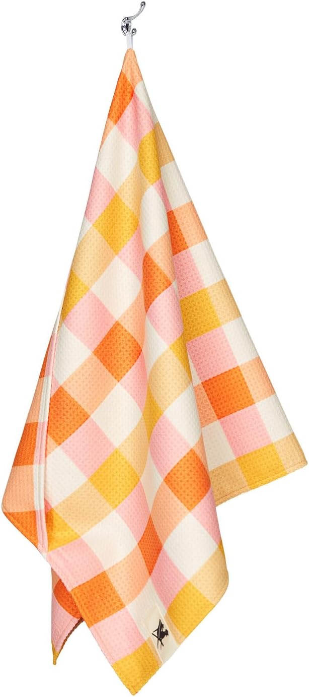 Dock & Bay Pet Towel - Super Absorbent & Quick Drying Dog Towels with Bag - 100% Recycled - Rhubark & Custard, Large (120x70cm, 47x27)
