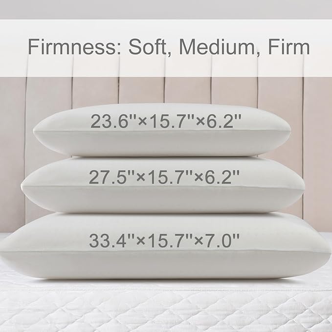 100% Talalay Latex Pillow, Luxury Queen Sleeping Bed Pillow for Side, Back, and Stomach Sleepers, Extra Soft Natural Latex Foam Pillow, Removable Breathable Cotton Cover (1, King (Low Loft))